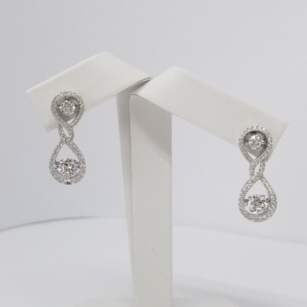 Sterling Silver Fashing Dancing Earrings 8 shape